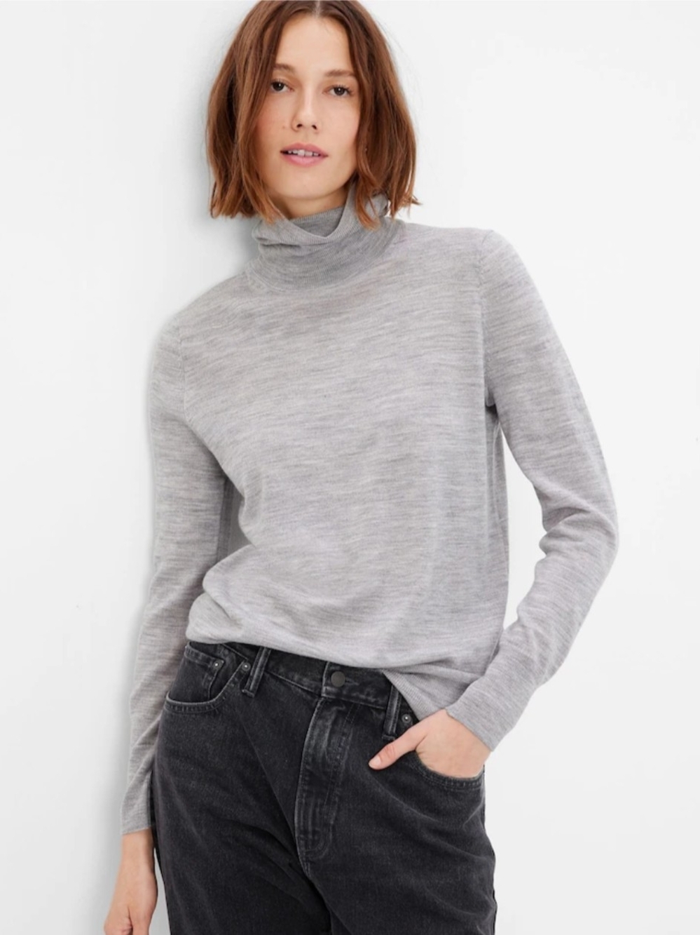 Gap 🌈 Merino Wool Turtleneck Sweater 🩶 Gray Size Small💖